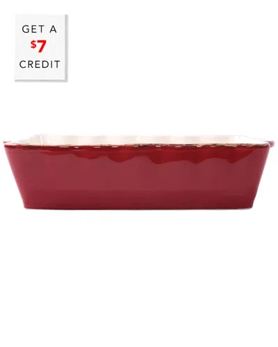 Vietri Italian Bakers Large Rectangular Baker In Red