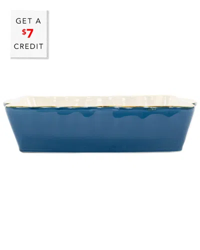 Vietri Italian Bakers Large Rectangular Baker With $7 Credit In Blue