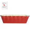 Vietri Italian Bakers Medium Rectangular Baker With $5 Credit In Red