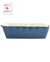 Vietri Italian Bakers Medium Rectangular Baker With $5 Credit In Blue