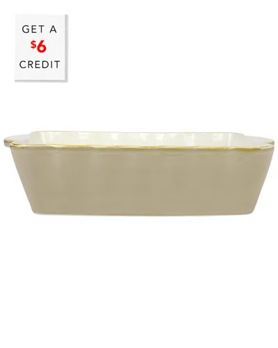 Vietri Italian Bakers Medium Rectangular Baker With $5 Credit In Brown