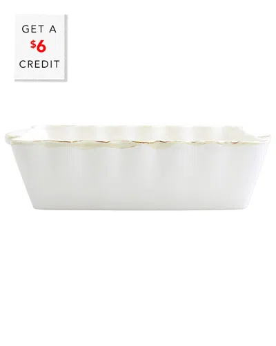VIETRI VIETRI ITALIAN BAKERS MEDIUM RECTANGULAR BAKER WITH $6 CREDIT