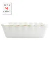 Vietri Italian Bakers Medium Rectangular Baker With $5 Credit In White