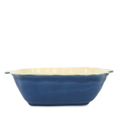 Vietri Italian Bakers Medium Square Baking Dish In Blue