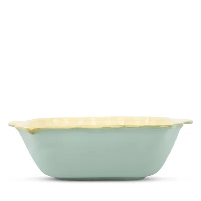 Vietri Italian Bakers Medium Square Baking Dish In Green