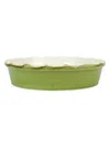 Vietri Italian Bakers Pie Dish In Green