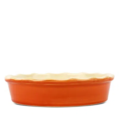 Vietri Italian Bakers Pie Dish In Red
