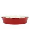 Vietri Italian Bakers Pie Dish In Red