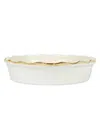 Vietri Italian Bakers Pie Dish In White