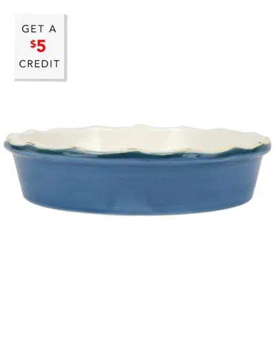 Vietri Italian Bakers Pie Dish With $5 Credit In Blue