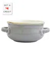 Vietri Italian Bakers Small Handled Round Baker With $4 Credit In Gray