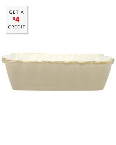 Vietri Italian Bakers Small Rectangular Baker With $4 Credit In Brown