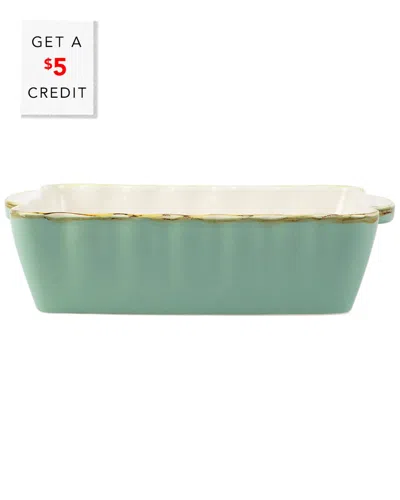 Vietri Italian Bakers Small Rectangular Baker With $5 Credit In Green