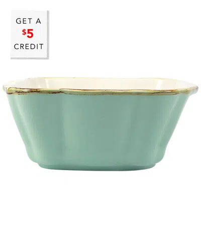 Vietri Italian Bakers Small Square Baker In Blue