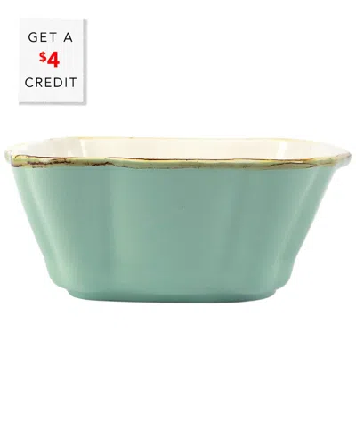 Vietri Italian Bakers Small Square Baker With $4 Credit In Blue