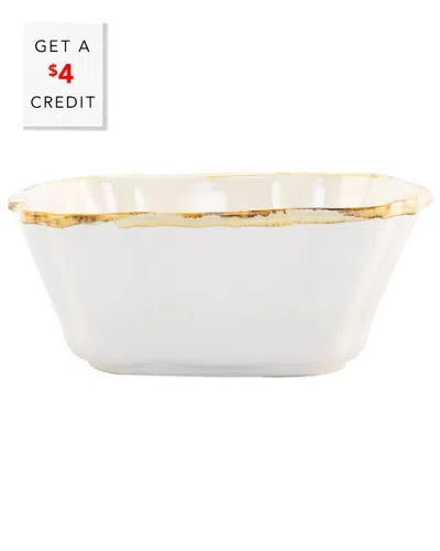 Vietri Italian Bakers Small Square Baker With $4 Credit In White