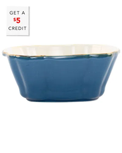 Vietri Italian Bakers Small Square Baker With $4 Credit In Blue