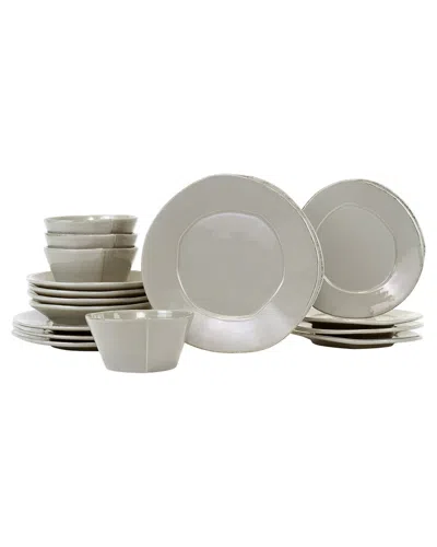 Vietri Lastra 18pc Place Setting In Gray