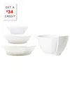 Vietri Lastra 4pc Serving Bowls Set With $34 Credit In White