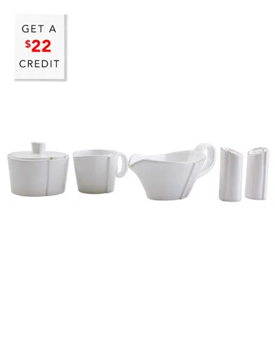 Vietri Lastra Accessories Set With $22 Credit In White