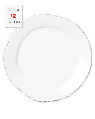 Vietri Lastra Canape Plate With $2 Credit In White