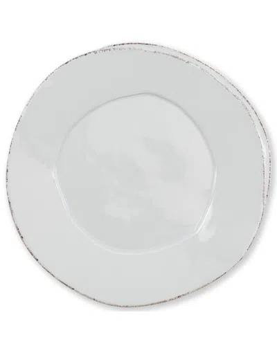 Vietri Lastra Dinner Plate In White