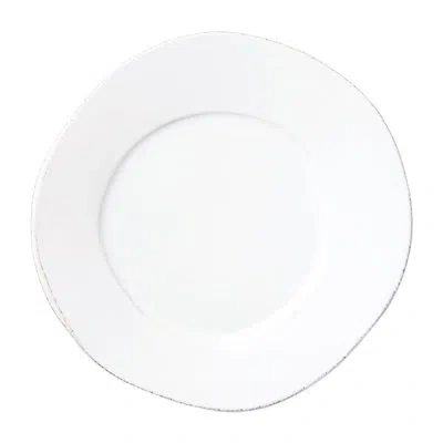 Vietri Lastra Dinner Plate In White