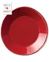 Vietri Lastra European Dinner Plate With $4 Credit In Red
