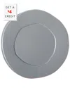 Vietri Lastra European Dinner Plate With $4 Credit In Gray