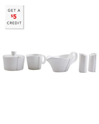 Vietri Lastra European Dinner Plate With $5 Credit In White
