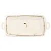Vietri Lastra Fiori Di Bosco Handled Rectangular Platter In Neutral
