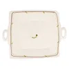 Vietri Lastra Fiori Di Bosco Handled Square Platter In Neutral