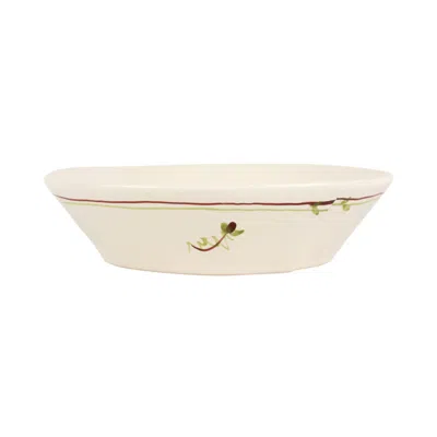 Vietri Lastra Fiori Di Bosco Medium Shallow Bowl In Neutral