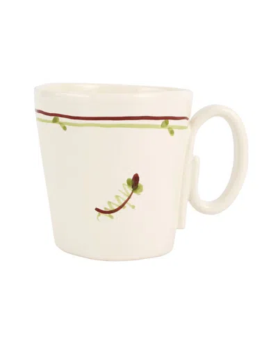 Vietri Lastra Fiori Di Bosco Mug In White