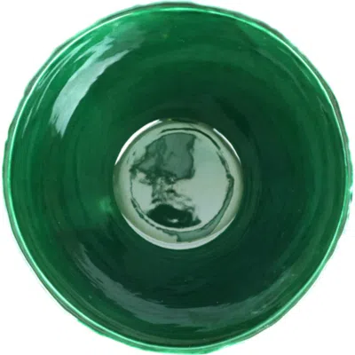 Vietri Lastra Green Figural Bowl