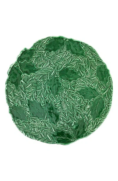 Vietri Lastra Green Figural Cake Stand