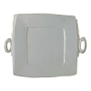 Vietri Lastra Handled Square Platter In Gray