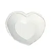 Vietri Lastra White Heart Dish In White