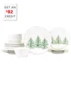 Vietri Lastra Holiday Sixteen Piece Place Setting In Multicolor