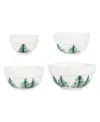 Vietri Lastra Holiday Assorted Prepping Bowls, Set Of 4 In White