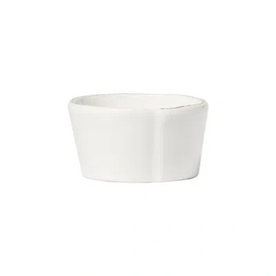 Vietri Lastra Holiday Condiment Bowl In White