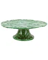 Vietri Lastra Holiday Figural Cake Stand In Green