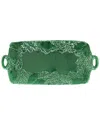 Vietri Lastra Holiday Figural Handled Rectangular Platter