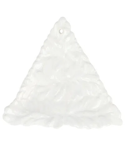Vietri Lastra Holiday Figural Ornament In White