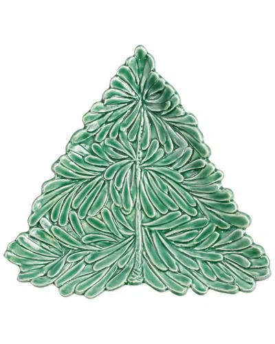 Vietri Lastra Holiday Figural Tree Small Plate With $5 Credit In Multicolor