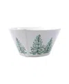 Vietri Lastra Holiday Medium Stacking Serving Bowl In Green