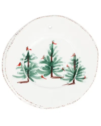 Vietri Lastra Holiday Round Ornament In Multi