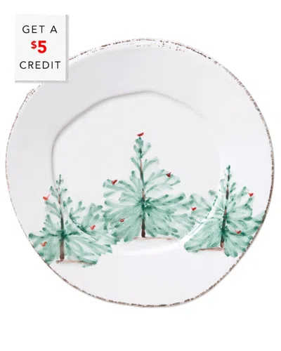 Vietri Lastra Holiday Salad Plate With $5 Credit In Multicolor