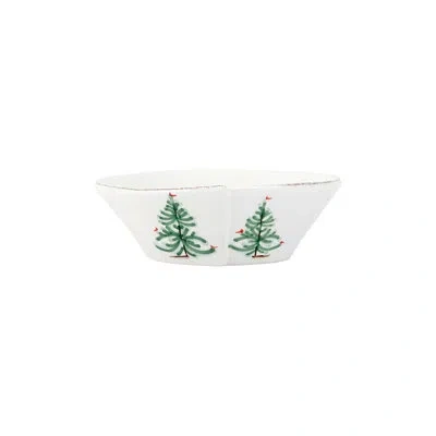 Vietri Lastra Holiday Small Oval Bowl With $7 Credit In Multi