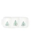 Vietri Lastra Holiday Small Three-part Server In White